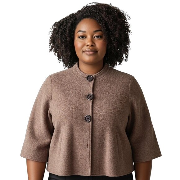 Ruby Rd. Womens Medium Wool Coat With Button Closure - Picture 2 of 11